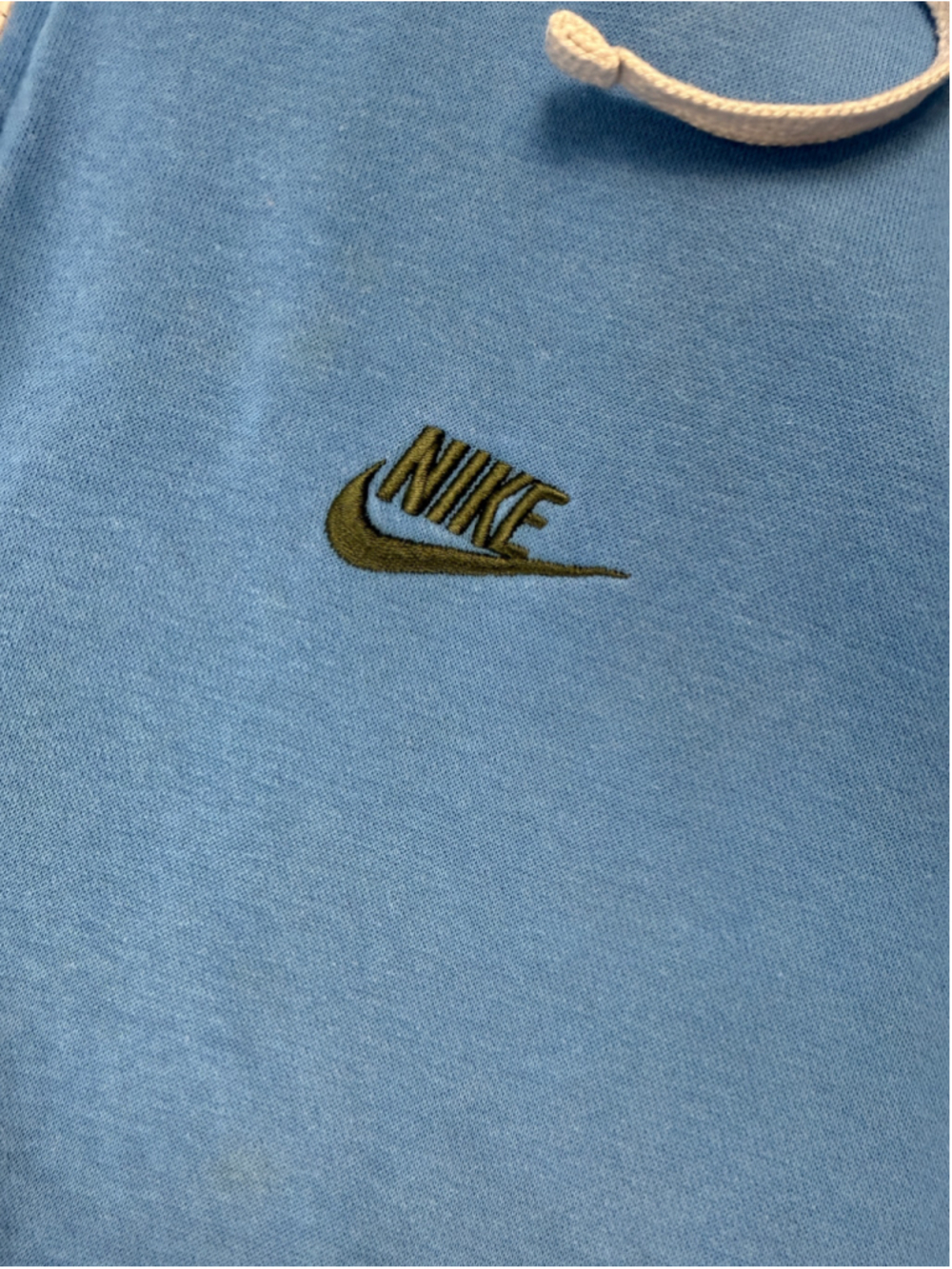 VTG Y2K Nike Hoodie sweatshirt Colorblock NSW Club Half-zip Blue Green Men Sz XL - Picture 5 of 10